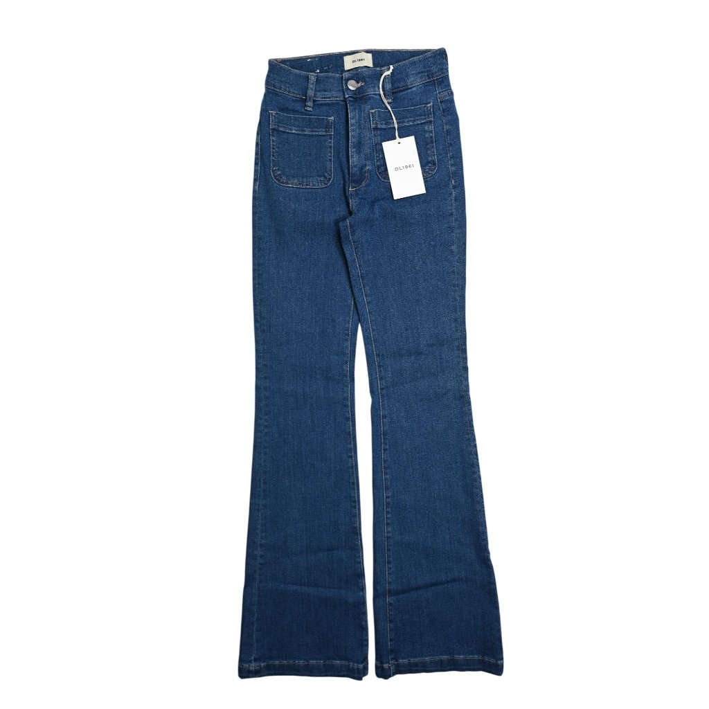 Dl1961 Bridget Instasculpt Patch Pocket Bootcut Jeans In Blue Water